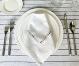 Harmonie Napkins - White Cloth Napkins Bulk