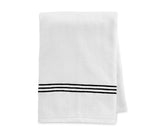 Black and White Striped Bath Towels