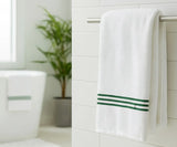 Green Striped Towels - Bath Towels