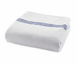 Navy and White Bath Towel - Striped