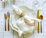 Metallic Copper Napkins - Lurex Linen Napkins