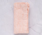 Orange Ticking Stripe Napkins