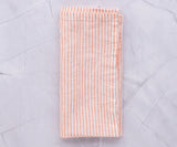 Orange Ticking Stripe Napkins