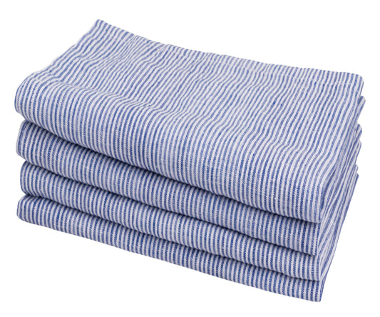 Dark Blue Ticking Stripe Napkins