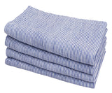 Dark Blue Ticking Stripe Napkins