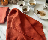 Rust Linen Hand Towels
