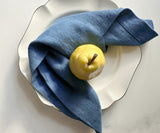 Blue Linen Napkins Set of 4