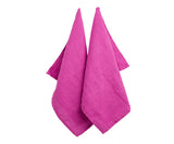 Magenta Pink Linen Dish Towels