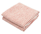 Red Linen Kitchen Towels Set of 2