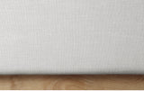 Logan Linen Textured Fabric Bed with Tall Channel Tufted Headboard and Modern Wingback Design