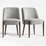 London Upholstered Solid Wood Full Back Dining Chair (Set of 4)