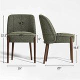London Upholstered Solid Wood Full Back Dining Chair (Set of 4)