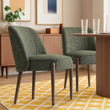 London Upholstered Solid Wood Full Back Dining Chair (Set of 4)