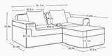 MARTHA 81" Loveseat with 1 Ottoman