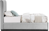 Lucia Upholstered Bed - Stylish Linen Textured Fabric, Deep Channel Tufting & Solid Wood Base Design