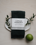 MAIJA washcloth | black-aspen green