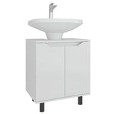 Marlo Under Sink Cabinet with Two Doors and Interior Storage Shelves, Cut-Out Back, 22” Wide Freestanding Modern Bathroom Storage, Compact and Stylish Solution for Small Bathrooms, Powder Rooms, or Guest Spaces