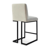 Mason 25" Modern Metal Frame Upholstered Counter Stool (Set of 2)
