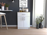 Tuhome Mayorca Multistorage Pantry Cabinet with Spacious Drawer, Double-Door Storage, Internal Tiered Shelves, Modern Home Kitchen Organizer for Small Appliances, Daily Essentials, and Functional Countertop Space