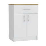Tuhome Mayorca Multistorage Pantry Cabinet with Spacious Drawer, Double-Door Storage, Internal Tiered Shelves, Modern Home Kitchen Organizer for Small Appliances, Daily Essentials, and Functional Countertop Space