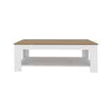 TUHOME Cecil Coffee Table with Spacious Top Surface and Open Storage Shelf, Modern Centerpiece for Living Rooms or Lounge Areas, Functional Display and Organization Solution for Books, Decor, Remote Controls and Everyday Essentials