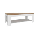 TUHOME Cecil Coffee Table with Spacious Top Surface and Open Storage Shelf, Modern Centerpiece for Living Rooms or Lounge Areas, Functional Display and Organization Solution for Books, Decor, Remote Controls and Everyday Essentials
