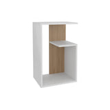 TUHOME Everet 25-Inch High Three-Tier Side Table with Tray-Style Top and Dual Lower Shelves, Compact End Table for Living Room, Sofa Side Storage, Modern Small-Space Organizer for Coffee, Décor and Everyday Essentials