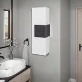 Vanguard Wall-Mounted Single Door Medicine Cabinet with 3 Interior Storage Shleves, Space-Saving Bathroom Storage Organizer with Concealed Shelving