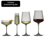 Sidney 16-Piece Smoke Stemware Entertaining Set
