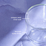 Harbor Swirl Double Wall Glass Mugs, Set of 4, 15oz