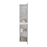TUHOME High Two-Door Wall Cabinet with Interior Storage Shelf, Vertical Space-Saving Design for Bathrooms, Kitchens or Laundry Rooms, Functional Mounted Organization Unit for Everyday Essentials and Practical Home Storage