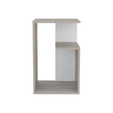 TUHOME Everet 25-Inch High Three-Tier Side Table with Tray-Style Top and Dual Lower Shelves, Compact End Table for Living Room, Sofa Side Storage, Modern Small-Space Organizer for Coffee, Décor and Everyday Essentials