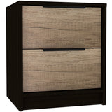 TUHOME Appleton 3-Piece Bedroom Set with Wardrobe Cabinet, Open Shelf Organizer and Two-Tone Storage Unit, Modern Space-Saving Furniture for Clothes, Accessories and Bedroom Organization, 67.2"H x 32.2"W x 18.5"D, Black/White/Pine