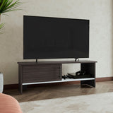 Navia 47" Wide Modern TV Stand with One-Door Cabinet and Open Shelf, Media Console with Cable Management for Living Room, Entertainment Center for TVs up to 54", Stylish Storage Organizer