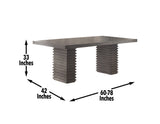 Mila 60-78 Inch Dining Table w/18" Leaf
