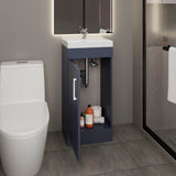 TUHOME Madrid Floorstanding Bathroom Vanity with Integrated Resin Sink and Spacious Storage Compartment, Modern Organization Cabinet for Towels, Toiletries and Essentials, Functional Contemporary Solution for Bathroom Spaces
