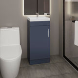 TUHOME Madrid Floorstanding Bathroom Vanity with Integrated Resin Sink and Spacious Storage Compartment, Modern Organization Cabinet for Towels, Toiletries and Essentials, Functional Contemporary Solution for Bathroom Spaces