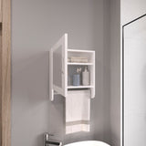 TUHOME Botiq 19.7-Inch Mirror Medicine Cabinet with One Door, Two Interior Shelves and Integrated Towel Rack, Wall-Mounted Storage Organizer for Bathroom or Kitchen Essentials, Space-Saving Modern Cabinet Design
