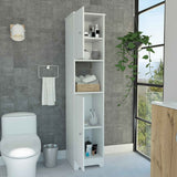 Tuhome Ibis Linen Cabinet with Double Doors, Four Interior Shelves, Two Cabinets, Elegant Design for Bedroom, Bathroom, or Utility Storage