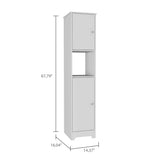 Tuhome Ibis Linen Cabinet with Double Doors, Four Interior Shelves, Two Cabinets, Elegant Design for Bedroom, Bathroom, or Utility Storage