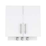 Kymo Wall Storage Cabinet, 2 Doors, Broom Hangers