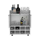 Bar Cart St Andrews with Cubby Shelving and Superior Glass Support