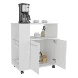 Kitchen Cart Eldon, Base Cabinet with Four Shelves