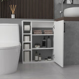 Meller Wall-Mounted Medicine Cabinet with One Door and 3 Open Shelves, Modern Bathroom Storage Organizer for Toiletries, Skincare, and Daily Essentials, Stylish Wall-Mounted Design for Efficient Organization