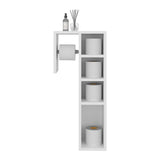 Lodi Freestanding Toilet Paper Cabinet with Slim Vertical Design and Storage Compartment, Compact Bathroom Organizer with Enclosed Space and Top Shelf for Toilet Paper Rolls and Small Toiletries