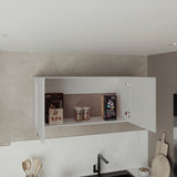 Zurich Wall Cabinet with Bardolino Finish, Double Door, One Shelf for Kitchen, Living Room, or Bathroom Storage, Space-Saving, Easy Installation, Durable Engineered Wood