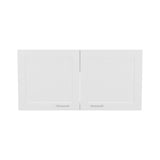 Zurich Wall Cabinet with Bardolino Finish, Double Door, One Shelf for Kitchen, Living Room, or Bathroom Storage, Space-Saving, Easy Installation, Durable Engineered Wood