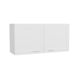 Zurich Wall Cabinet with Bardolino Finish, Double Door, One Shelf for Kitchen, Living Room, or Bathroom Storage, Space-Saving, Easy Installation, Durable Engineered Wood