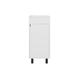 Bethel Free-Standing Bathroom Vanity Cabinet with Integrated Resin Sink Basin, One Access Door and Two Interior Shelves, Functional Storage for Toiletries, Compact Design for Small Bathrooms or Powder Rooms