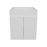 Meka Wall-Mounted Bathroom Vanity Console Modern Design Featuring Two Access Doors and Integrated Resin Sink Ample Concealed Storage Solution Perfect for Optimizing Space in Smaller Bathrooms